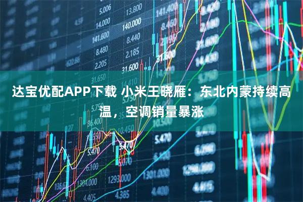 达宝优配APP下载 小米王晓雁：东北内蒙持续高温，空调销量暴涨