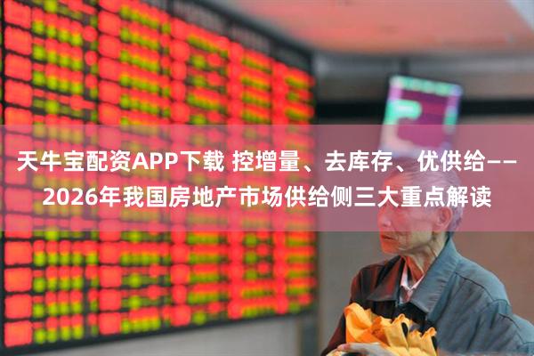 天牛宝配资APP下载 控增量、去库存、优供给——2026年我国房地产市场供给侧三大重点解读